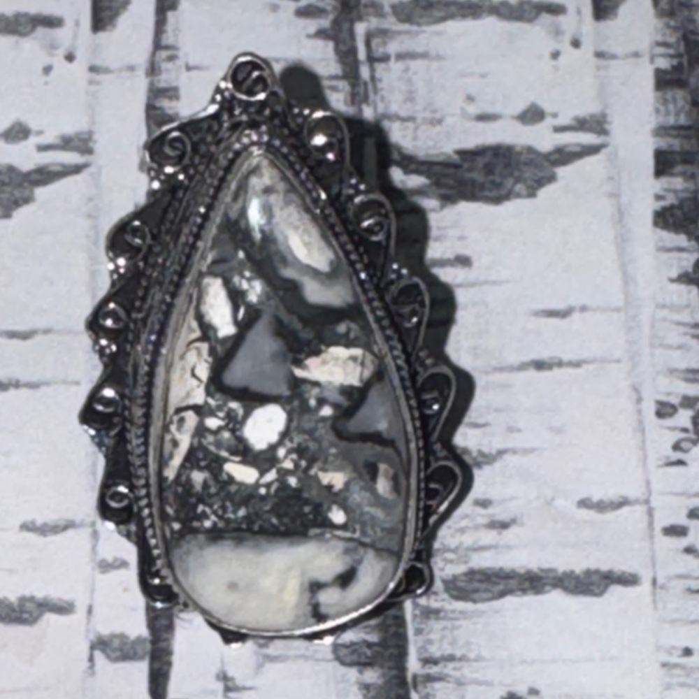 Buffalo Turquoise Silver Ring - image 2